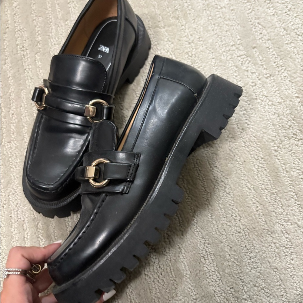 Platform Black Loafer